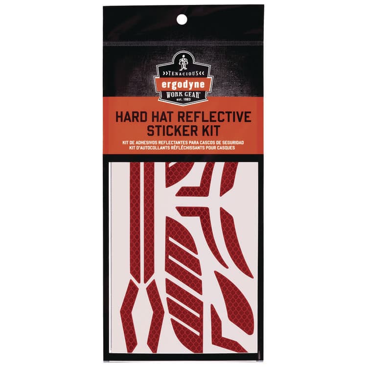 TENACIOUS HOLDINGS, . Skullerz 8961 Reflective Hard Hat and Safety Helmet Sticker Kit, 18 Assorted Stickers, Red (EGO61105) thumbnail 3