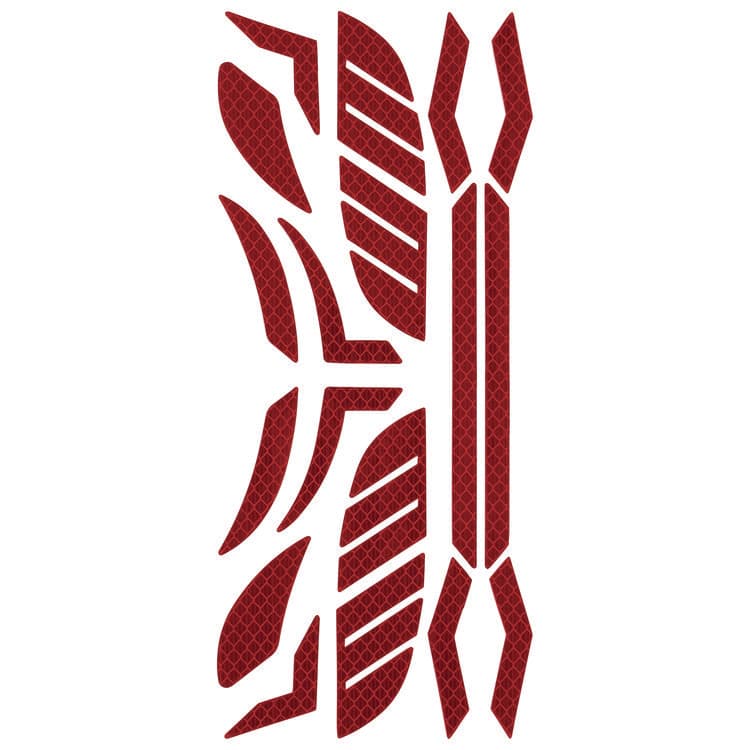 TENACIOUS HOLDINGS, . Skullerz 8961 Reflective Hard Hat and Safety Helmet Sticker Kit, 18 Assorted Stickers, Red (EGO61105)