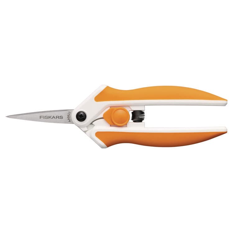 FISKARS MANUFACTURING CORP Micro-Tip Easy Action Scissors, 6.1" Long, 1.75" Cut Length, Orange/White Handle (FSK1069767)