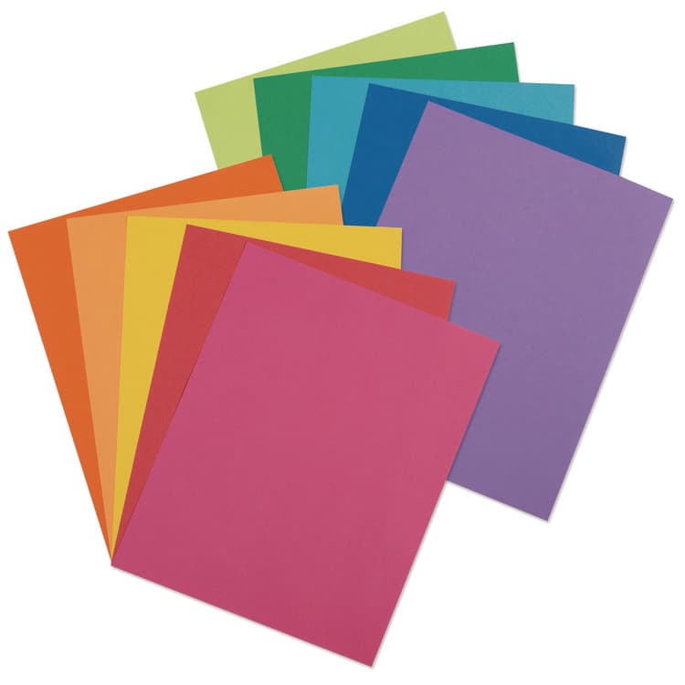 PACON CORPORATION Array Card Stock, 65 lb Cover Weight, 8.5 x 11, Assorted Lively Colors, 250/Pack (PAC101199) thumbnail 2