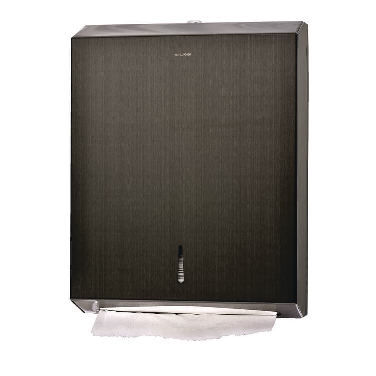 ALPINE INDUSTRIES Vertical C-Fold/Multi-Fold Paper Towel Dispenser, 14.5 x 4 x 11.2, Antique Nickel (ALHALP480AN)