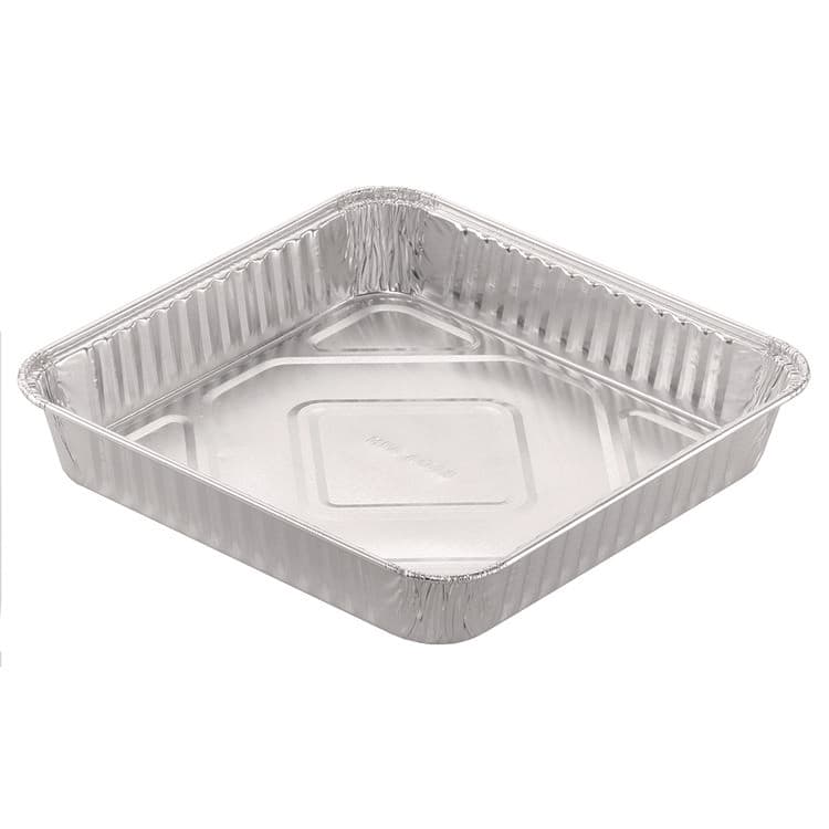 HFA 8" Square Cake Pan, 7.88 x 7.88 x 1.31, Silver, Aluminum, 500/Carton (HFA404835500) thumbnail 4