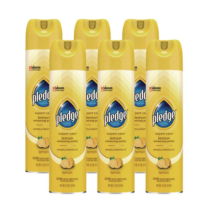 SC JOHNSON Furniture Polish, Lemon, 9.7 oz Aerosol Spray, 6/Carton (SJN336298)