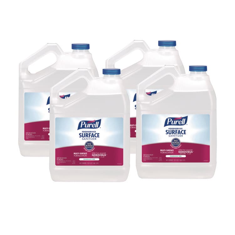 GO-JO INDUSTRIES Foodservice Surface Sanitizer, Fragrance-Free, 1 gal Bottle, 4/Carton (GOJ434104)