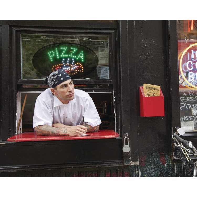 ALPINE INDUSTRIES LED Oval Pizza Sign, 23 x 14, Black Frame, Green/Orange/Red/White Graphics (ALHALP49707) thumbnail 2