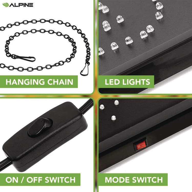 ALPINE INDUSTRIES LED Rectangular TACO Sign, 19 x 10, Black Frame, Green/Red/Yellow Graphics (ALHALP49711) thumbnail 4