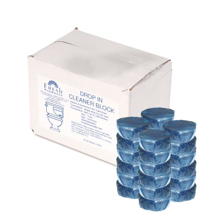 FRESH PRODUCTS Drop-In Tank Non-Para Cleaner Block, Unscented, Blue, 24/Box, 3 Boxes/Carton (FRS24DIFCT) thumbnail 2