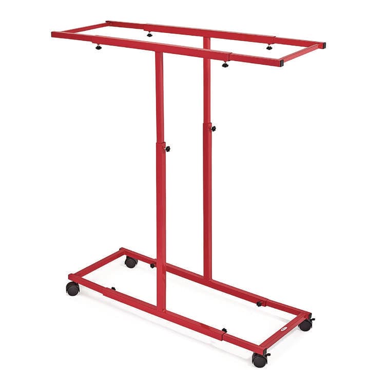 ADIROFFICE Blueprint Storage Cabinet Steel Vertical Plan Center, Assorted Document Sizes, 15" x 27" to 47.25" x 32.5" to 57", Red (ALHI614RED)