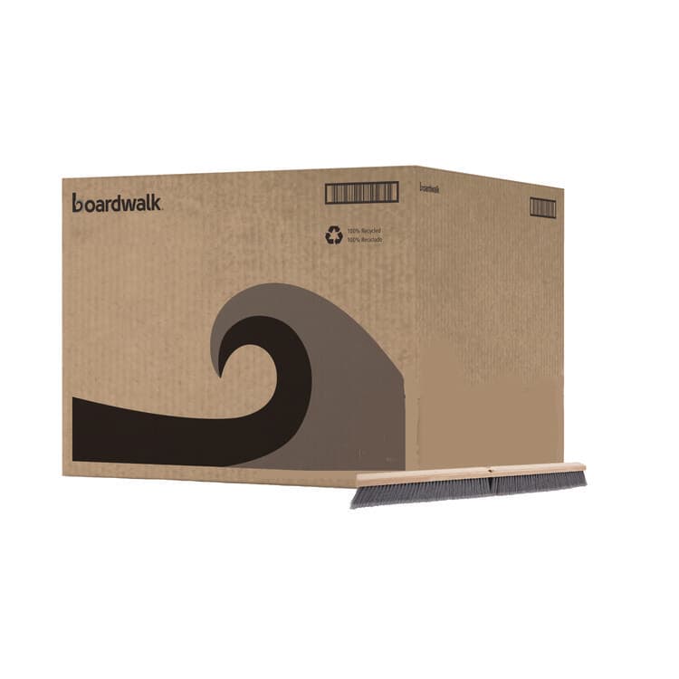 BOARDWALK Floor Brush Head, 3" Gray Flagged Polypropylene Bristles, 36" Brush (BWK20436)