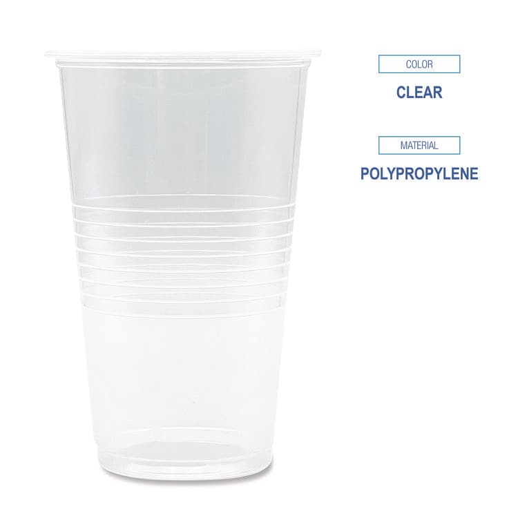 BOARDWALK Translucent Plastic Cold Cups, 20 oz, Clear, 1,000/Carton (BWKTRANSCUP20CT) thumbnail 4