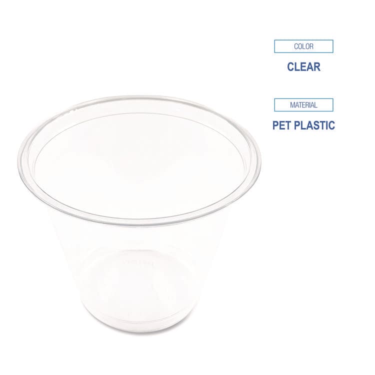 BOARDWALK Clear Plastic PET Cups, 9 oz, 50/Pack (BWKPET9SPK) thumbnail 3