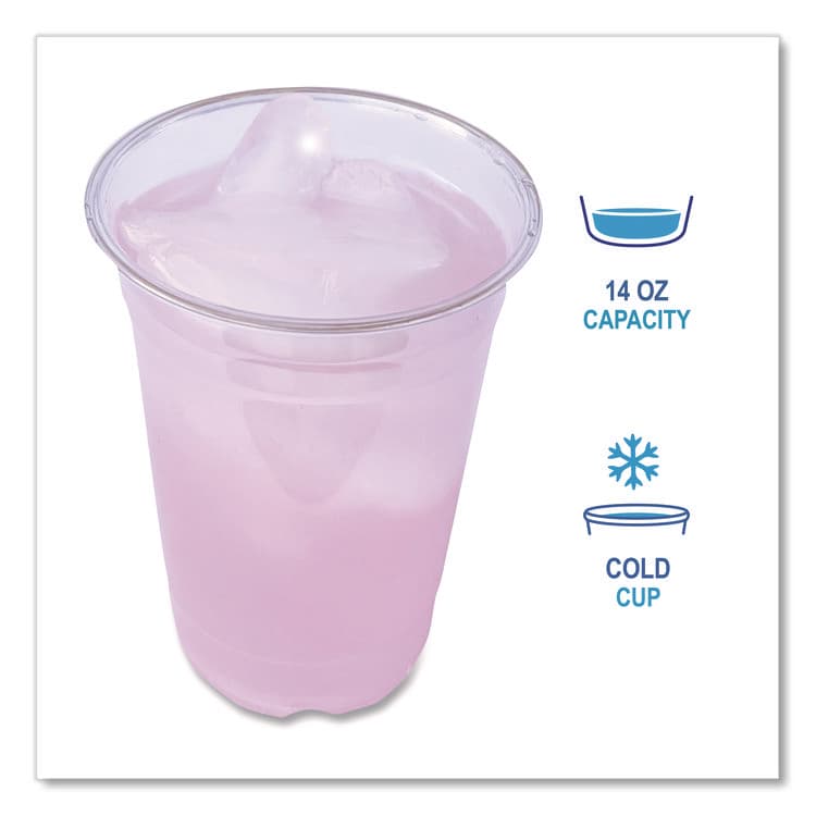 BOARDWALK Clear Plastic PET Cups, 14 oz, 50/Bag, 20 Bags/Carton (BWKPET14) thumbnail 4