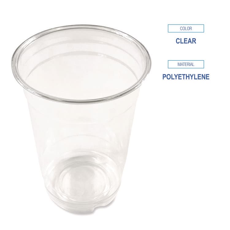 BOARDWALK Clear Plastic PET Cups, 14 oz, 50/Pack (BWKPET14PK) thumbnail 4