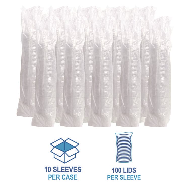 BOARDWALK PET Cold Cup Straw-Slot Lids, Fits 9 oz to 10 oz Cold Cups, Plastic, Clear, 1,000/Carton (BWKPET910STRAW) thumbnail 2
