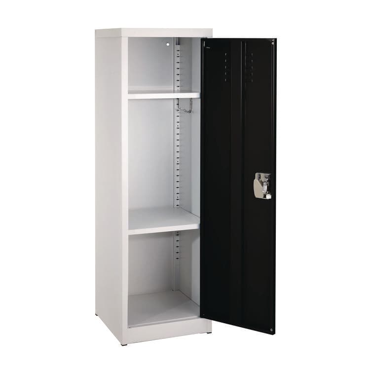 ADIROFFICE Steel Storage Locker, 1 Compartment, 15 x 15 x 48, Black (ALHI62901BLK) thumbnail 4
