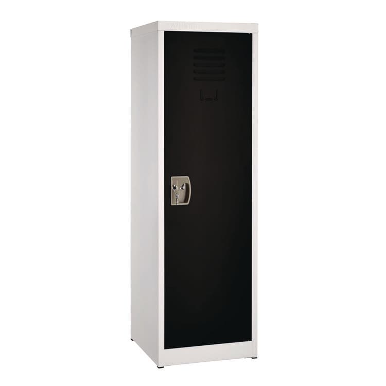 ADIROFFICE Steel Storage Locker, 1 Compartment, 15 x 15 x 48, Black (ALHI62901BLK)
