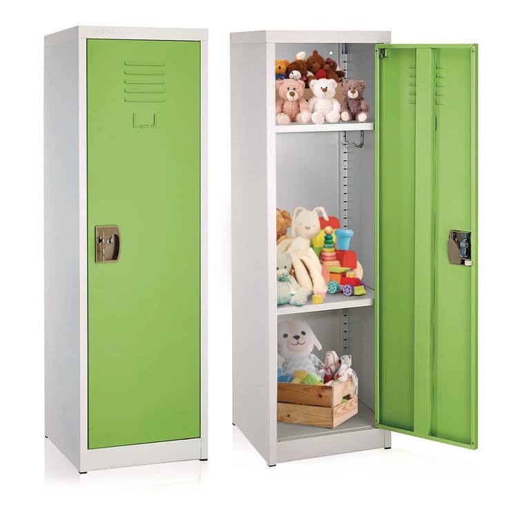 ADIROFFICE Steel Storage Locker, 1 Compartment, 15 x 15 x 48, Green (ALHI62901GRN) thumbnail 2