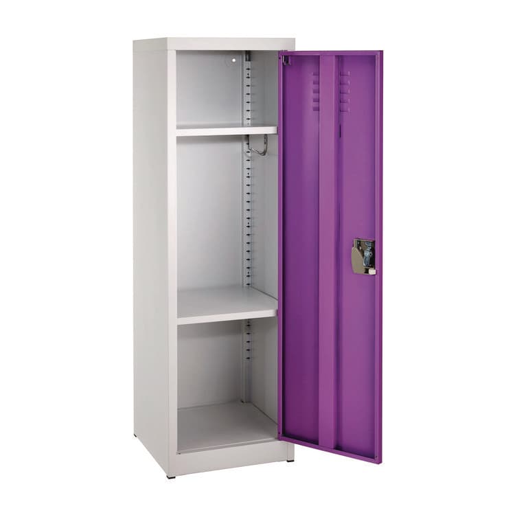ADIROFFICE Steel Storage Locker, 1 Compartment, 15 x 15 x 48, Purple (ALHI62901PUR) thumbnail 3