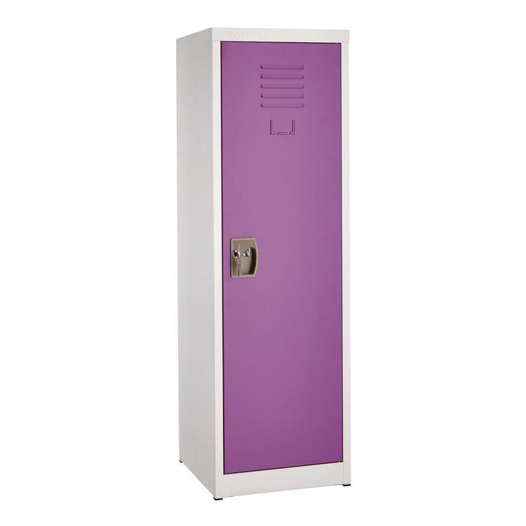 ADIROFFICE Steel Storage Locker, 1 Compartment, 15 x 15 x 48, Purple (ALHI62901PUR)