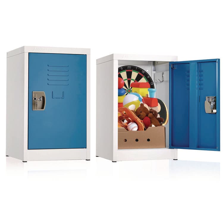 ADIROFFICE Steel Storage Locker, 1 Compartment, 15 x 15 x 24, Blue (ALHI62902BLU) thumbnail 2