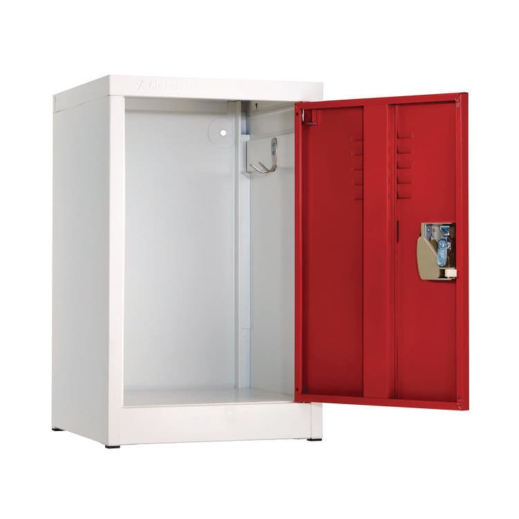 ADIROFFICE Steel Storage Locker, 1 Compartment, 15 x 15 x 24, Red (ALHI62902RED) thumbnail 3