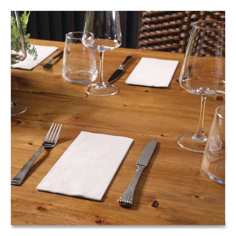 HOFFMASTER Dinner Napkins, 2-Ply, 16 x 16, White, 1,000/Carton (HFM125023) thumbnail 3