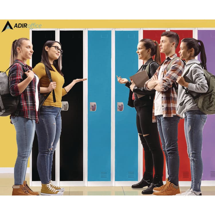 ADIROFFICE Steel Storage Locker, 1 Compartment, 12 x 12 x 72, Blue (ALHI629201BLU) thumbnail 3