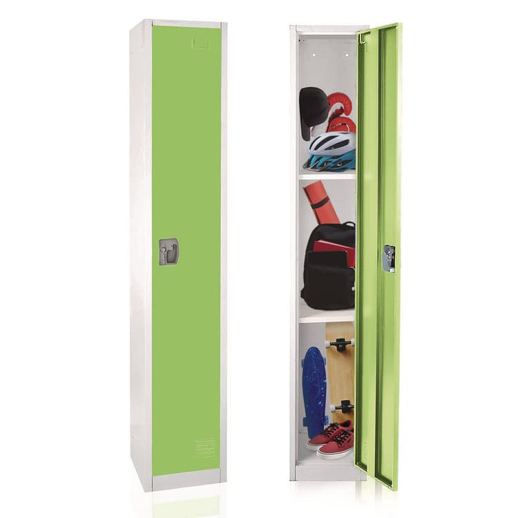 ADIROFFICE Steel Storage Locker, 1 Compartment, 12 x 12 x 72, Green (ALHI629201GRN) thumbnail 2