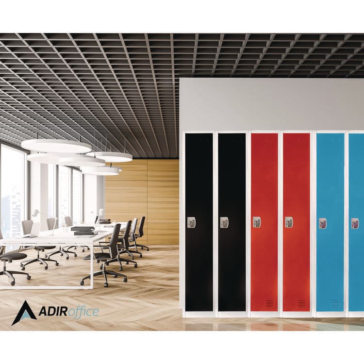 ADIROFFICE Steel Storage Locker, 1 Compartment, 12 x 12 x 72, Green (ALHI629201GRN) thumbnail 4