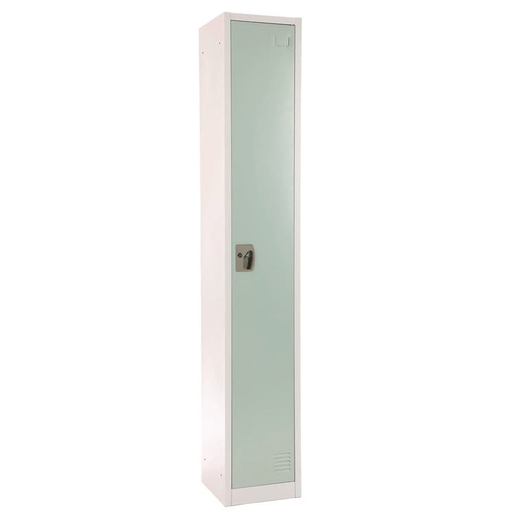 ADIROFFICE Steel Storage Locker, 1 Compartment, 12 x 12 x 72, Misty Green (ALHI629201MGRN) thumbnail 3