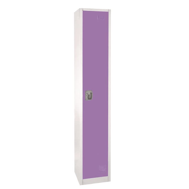 ADIROFFICE Steel Storage Locker, 1 Compartment, 12 x 12 x 72, Purple (ALHI629201PUR)