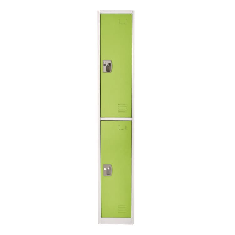 ADIROFFICE Steel Storage Locker, 2 Compartment, 12 x 12 x 72, Green (ALHI629202GRN) thumbnail 4