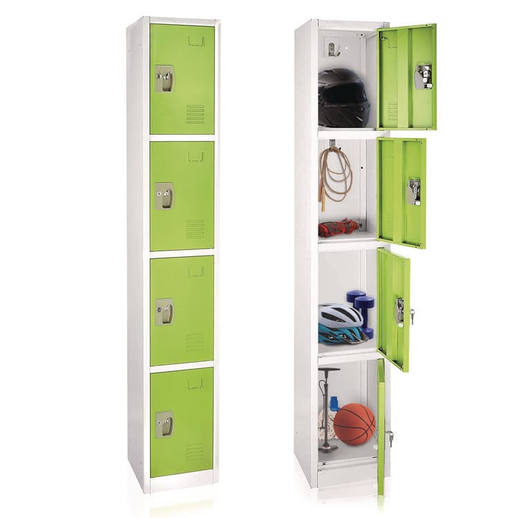 ADIROFFICE Steel Storage Locker, 4 Compartment, 12 x 12 x 72, Green (ALHI629204GRN) thumbnail 2