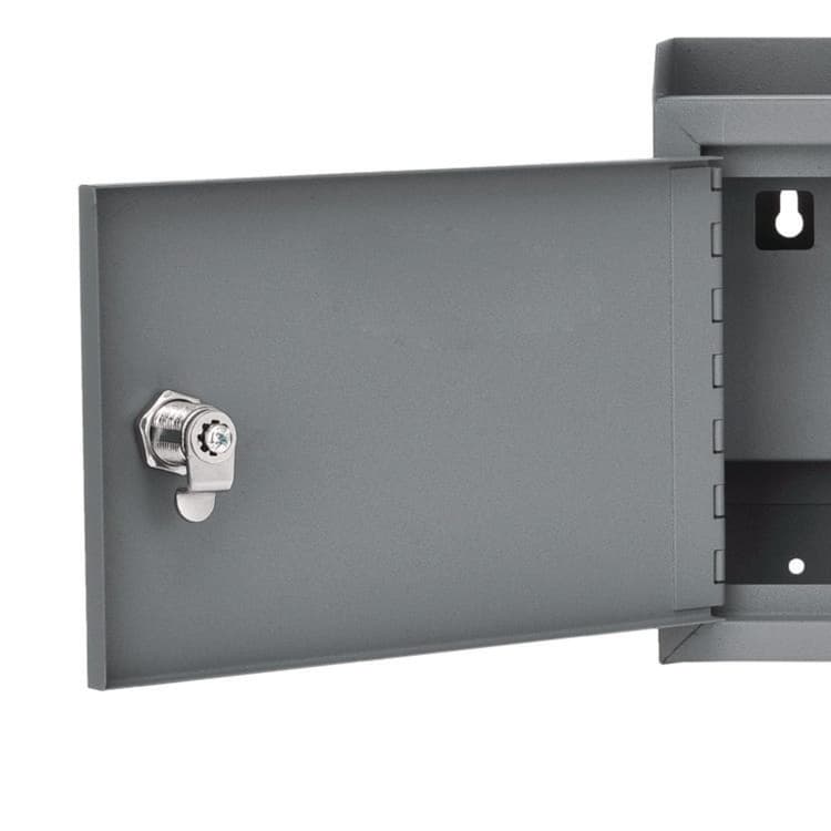 ADIROFFICE Medium Size Steel Multi-Purpose Secure Drop Box, 9.8 x 3.4 x 7.5, Gray (ALHI63102GRY) thumbnail 3