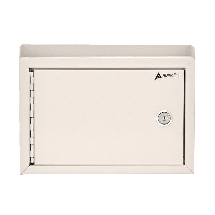ADIROFFICE Medium Size Steel Multi-Purpose Secure Drop Box, 9.8 x 3.4 x 7.5, White (ALHI63102WHI) thumbnail 3
