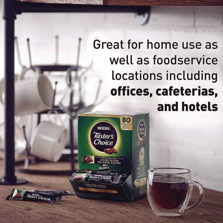 NESTLE Taster's Choice Stick Pack, Decaf, 0.06oz, 80/Box, 6 Boxes/Carton (NES66488CT) thumbnail 3