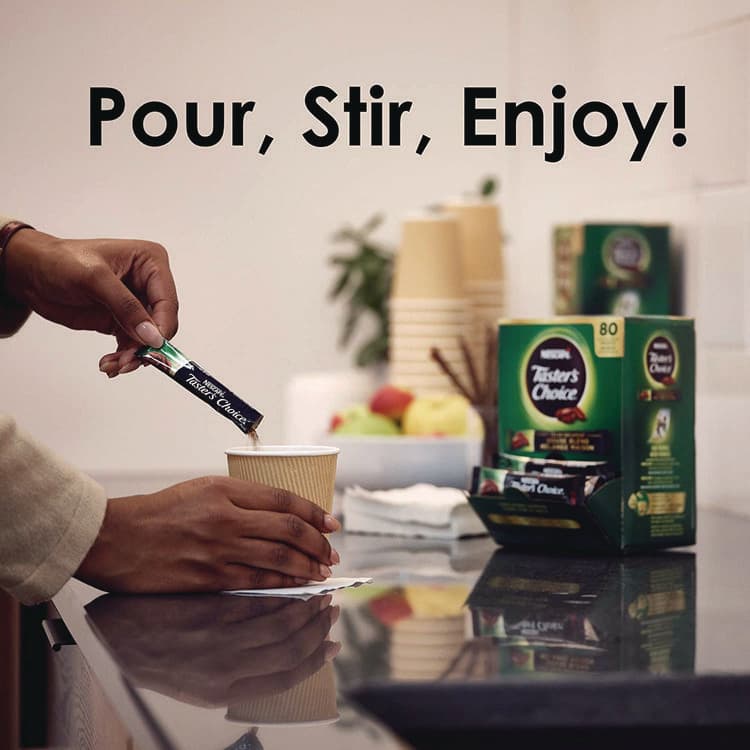 NESTLE Taster's Choice Stick Pack, Decaf, 0.06oz, 80/Box, 6 Boxes/Carton (NES66488CT) thumbnail 4