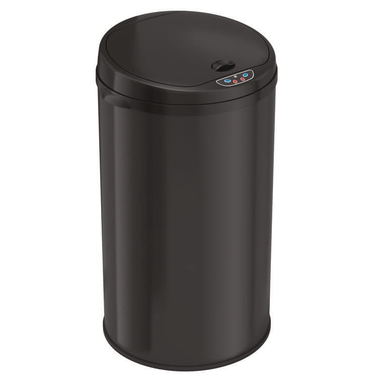 HLS COMMERCIAL Sensor Trash Can, 8 gal, Plastic/Stainless Steel, Black (HLMHLS08RB)