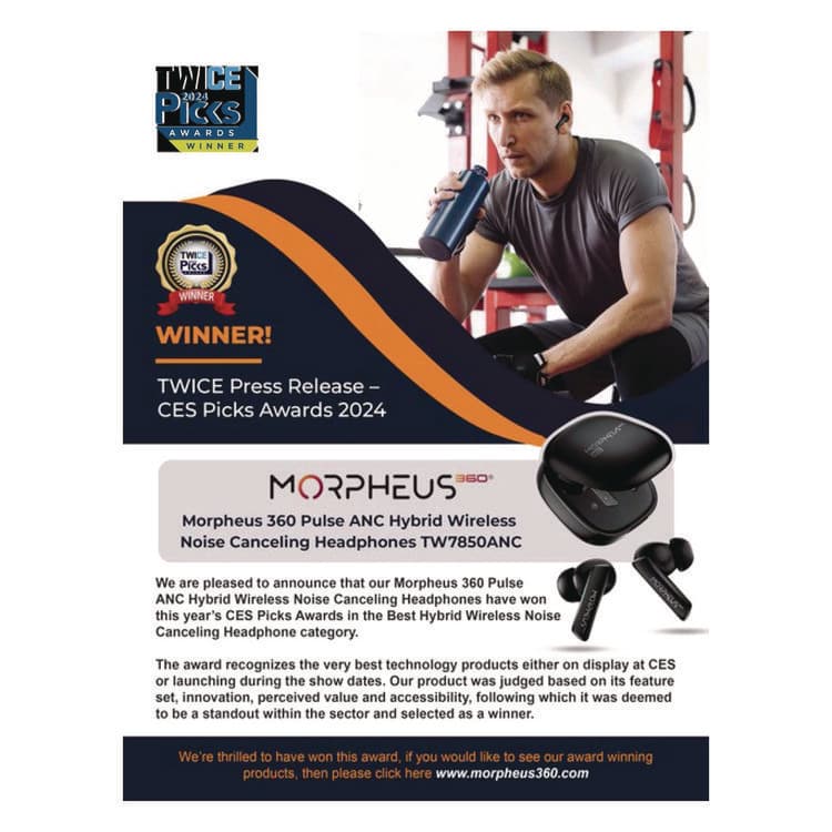 CREATIVE MARKETING, . Pulse ANC Hybrid Wireless Noise Cancelling Earbuds, Black (MHSTW7850HD) thumbnail 4