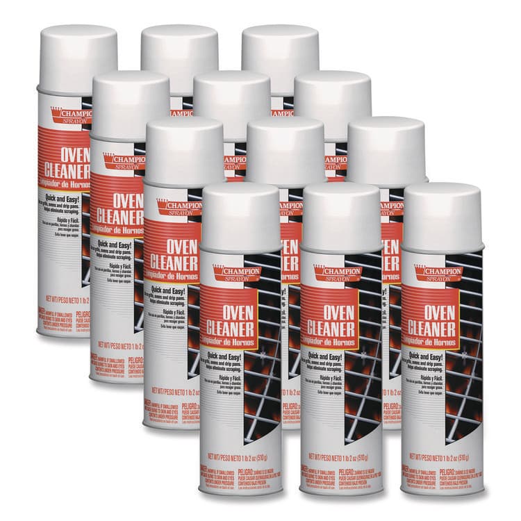 CHASE PRODUCTS Champion Sprayon Oven Cleaner, 18 oz Aerosol Spray, 12/Carton (CHP5177)