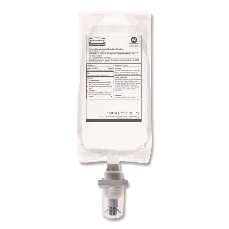 RUBBERMAID COMMERCIAL PROD. Auto Foam Refill Antibacterial Hand Soap, Fragrance-Free, 1,100 mL, 4/Carton (RCP2147027) thumbnail 2