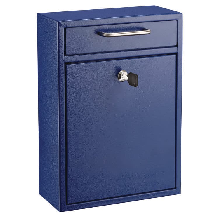 ADIROFFICE Large Ultimate Secure Drop Box Wall Mounted Mail Box, 11.2 x 4.7 x 16.2, Blue (ALHI63104BLU) thumbnail 3