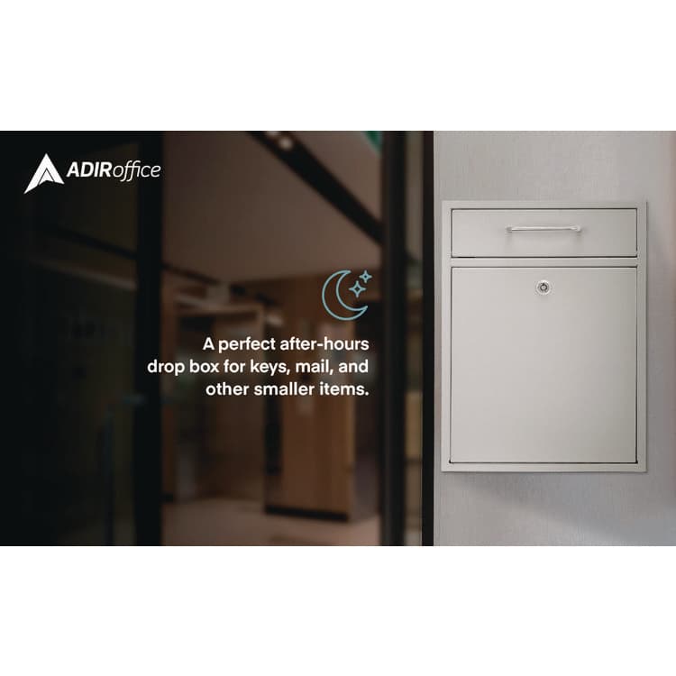 ADIROFFICE Large Ultimate Secure Drop Box Wall Mounted Mail Box, 11.2 x 4.7 x 16.2, White (ALHI63104WHI) thumbnail 2