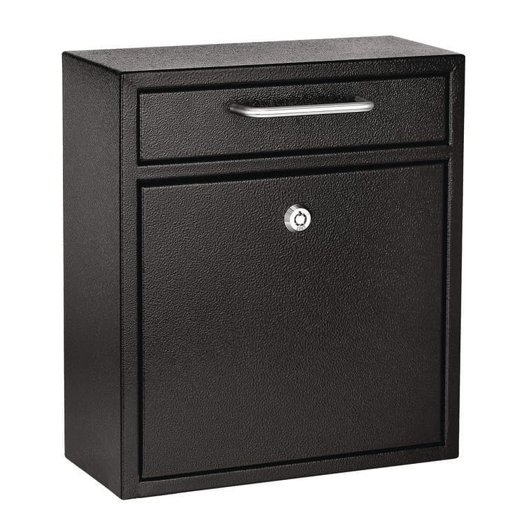ADIROFFICE Medium Ultimate Wall Mounted Mail Box, 10.4 x 4.5 x 12, Black (ALHI63105BLK)