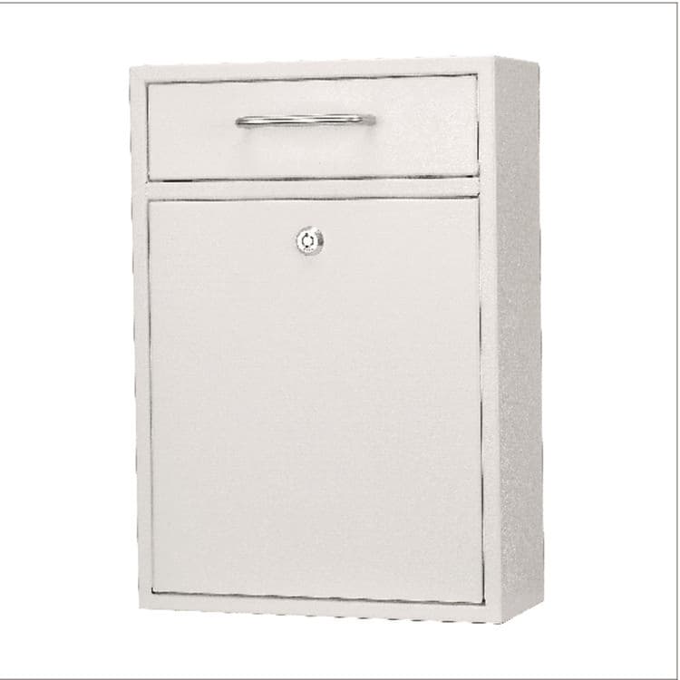ADIROFFICE Large Ultimate Secure Drop Box Wall Mounted Mail Box, 11.2 x 4.7 x 16.2, White (ALHI63104WHI)