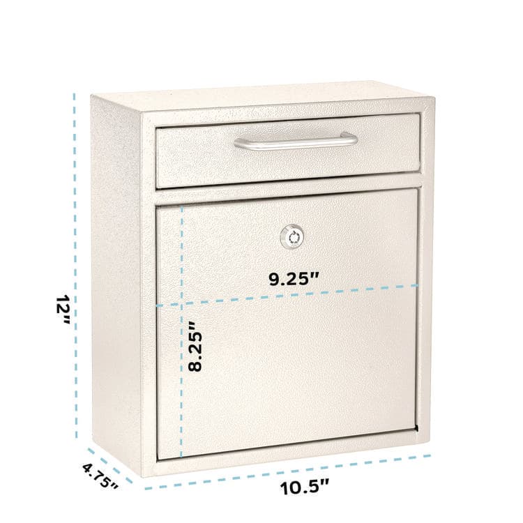 ADIROFFICE Medium Ultimate Wall Mounted Mail Box, 10.4 x 4.5 x 12, White (ALHI63105WHI) thumbnail 2