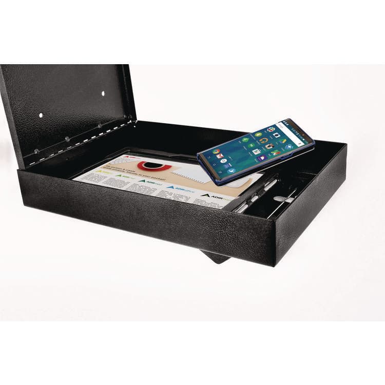 ADIROFFICE Large Wall Mounted Weatherproof Steel Secure Drop Box, 11 x 2.4 x 16, Black (ALHI63114BLK) thumbnail 2