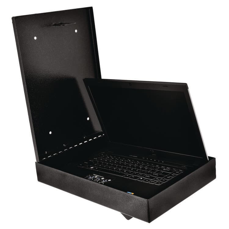 ADIROFFICE Large Wall Mounted Weatherproof Steel Secure Drop Box, 11 x 2.4 x 16, Black (ALHI63114BLK) thumbnail 4