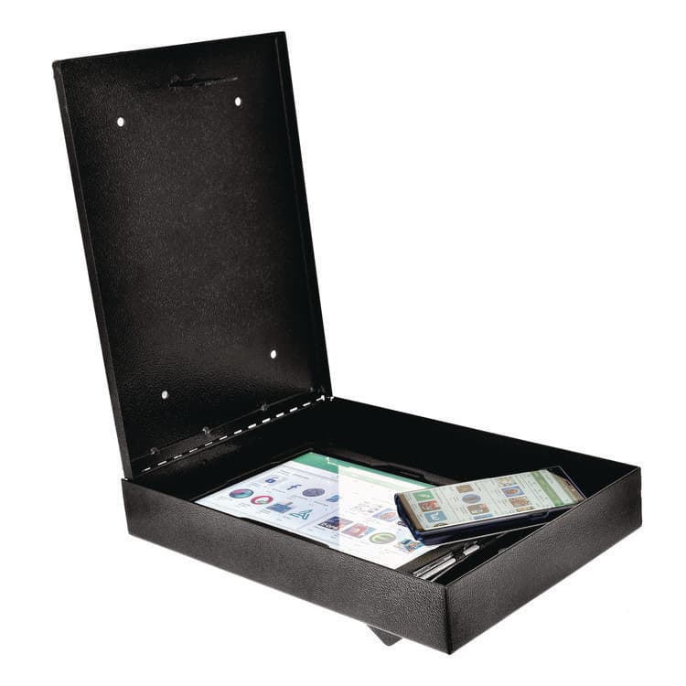 ADIROFFICE Large Wall Mounted Weatherproof Steel Secure Drop Box, 11 x 2.4 x 16, Black (ALHI63114BLK) thumbnail 3