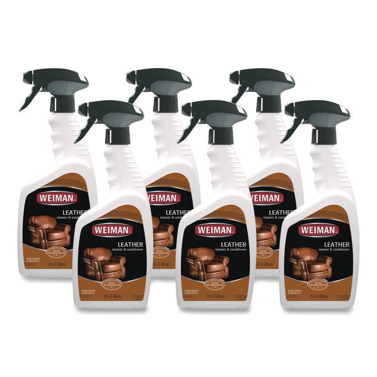 WEIMAN Leather Cleaner and Conditioner, Floral Scent, 22 oz Trigger Spray Bottle, 6/CT (WMN107)